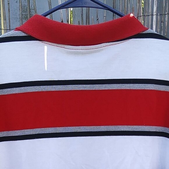 Bugle Boy Mens Striped Polo Red Black White XXL - Picture 11 of 13
